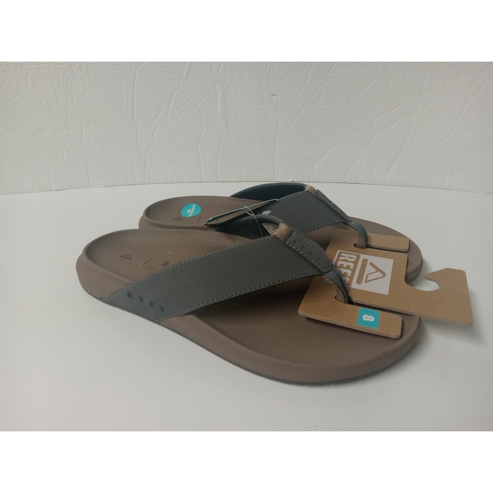 New REEF The Raglan Men's Flip Flop Sandels Grey Sz 8